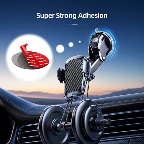 volport 2pcs 2.95"/75mm Dashboard Pad Mounting Disk for Suction Cup Mount with 2pcs 2.76"/70mm Heat Resistant Sticky Adhesive Replacement Sticker for Smartphone/GPS/Dashcam/Tablets Holder — view 4