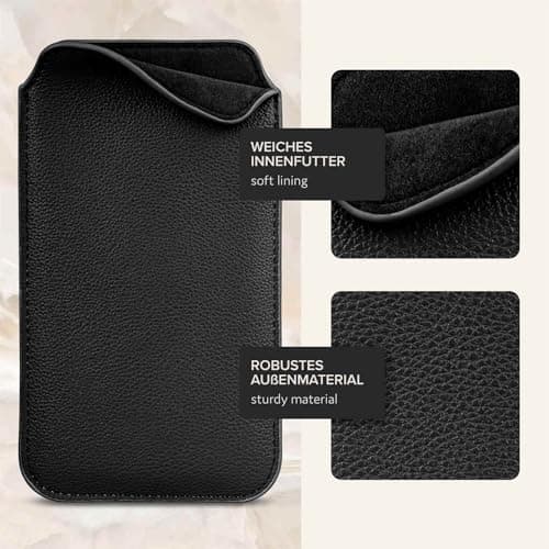 ONEFLOW Liberty Case for Nokia 235 4G (2024) Mobile Phone Slip-in Case with Pull-Out Function, PU Leather Mobile Phone Case, Protective Case with Tab, Sleeve Case for Insertion, Black — view 6