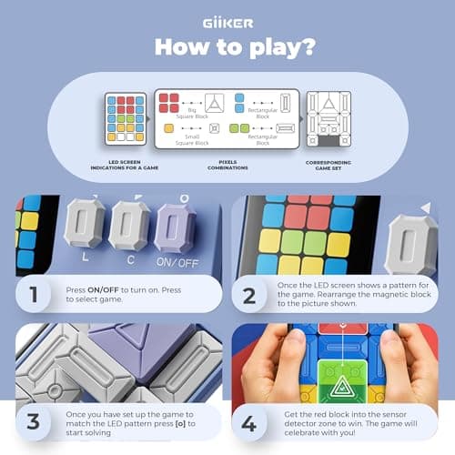 GiiKER Super Slide Puzzle Games, Original 500+ Challenges Brain Teaser Puzzle, Toys for Kids Teens, Travel Games Birthday Gifts Easter Basket Stuffers for Boys Girls, Activities for Road Trips — view 3