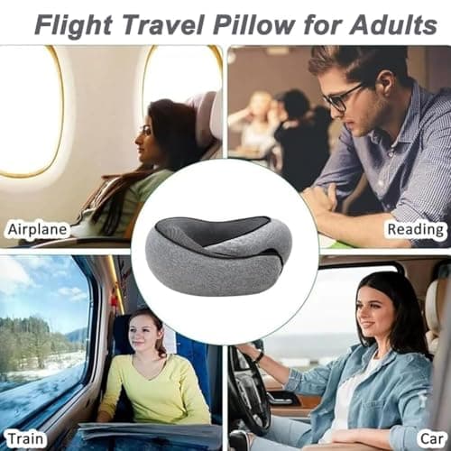 HOPASRISEE Flyhugz Travel Pillow, 2025 New Neck Pillow For Travel, Memory Foam Traveling Neck Pillow, Neck Support U-Shaped Pillow Set For Adult & Kids Sleeping Upright (1PC-A) — view 6