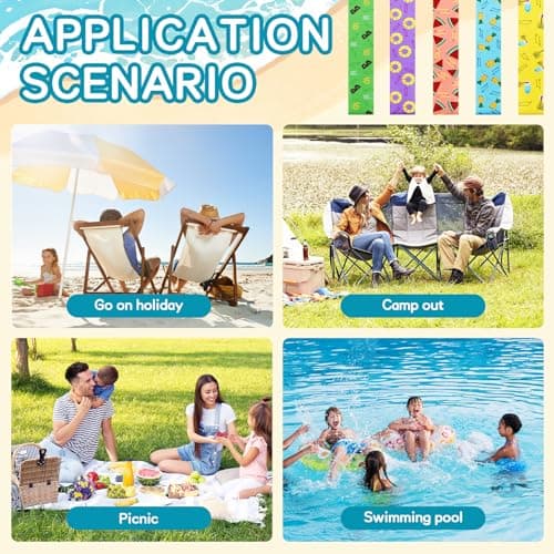 5Pcs Towel Bands for Beach, Elastic Bands for Sunbed Towel, 40×5cm — view 6