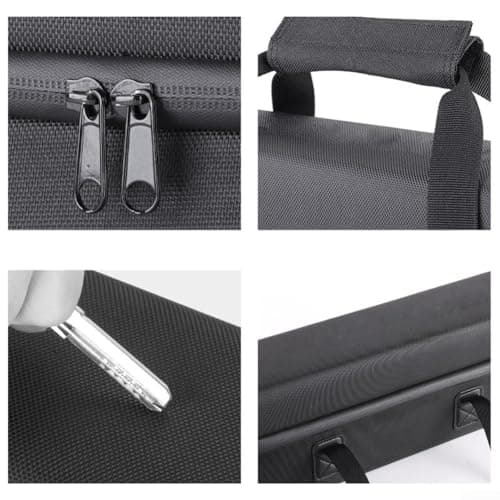 Hard Shell Electric Bike for Battery Bags, Large Capacity Storage Cases with Waterproof Zippers, PU EVA Protective Pouch for E-Bike Batteries Tools Cables, Black 46x16x10cm — view 6