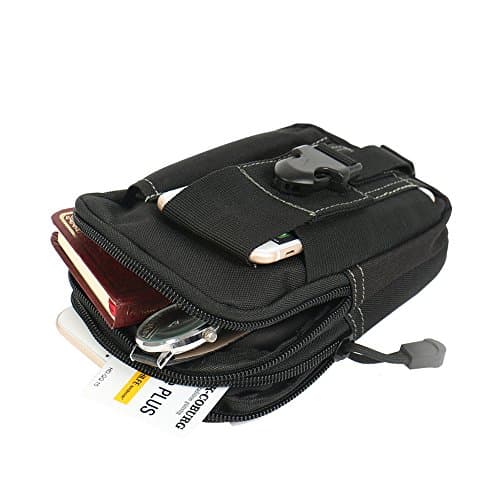 K-S-Trade Belt Pouch Holster + Headphones Compatible With Oppo Reno5 Pro+ Artist Limited Edition Extra Compartments With Space For Power Bank Hard Drive Black 1x — view 6