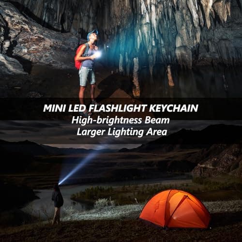 flintronic 14PCS Mini Torch, Portable Mini LED Keychain Light with Batteries, Aluminium Key Torch for Men and Women, Ideal for Hiking, Camping, Outdoor, Parties, Fishing — view 5