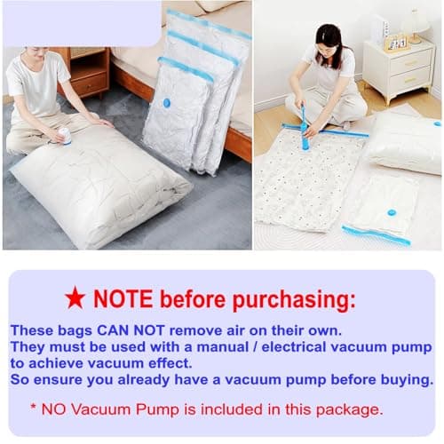 JZK 2-Pack 100x130cm Jumbo Vacuum Storage Bags For King Size Duvet Quilt — view 3