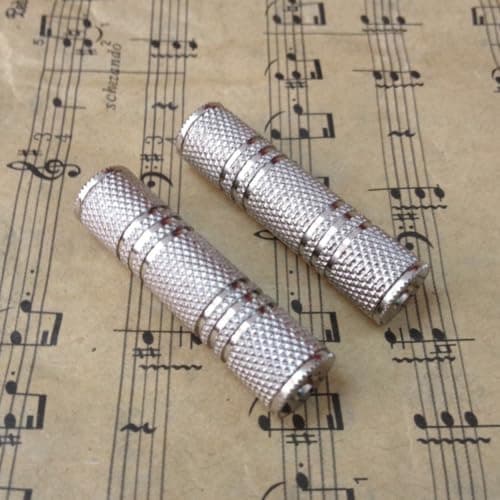 DOITOOL 2pcs MM Female Audio Mic Adapter Connector, Metal, Silver — view 6