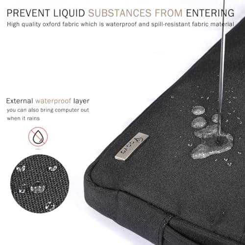Voova Laptop Sleeve 14-15 Inch, Laptop Case for MacBook Air 15, Black — view 4