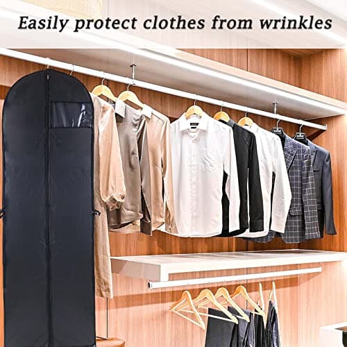Niviy Dress Bag Covers Long 60 x 180 cm, Garment Cover with Handle & Pocket — view 5
