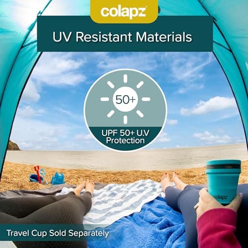 Colapz Pop Up Beach Tent SPF50+ Sun Shelter for 3 People — view 3