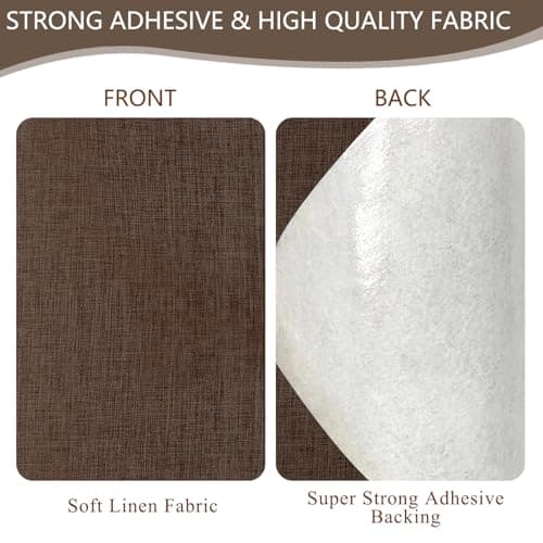 2 Pcs Fabric Repair Patch, Self-Adhesive Canvas Repair Patch 11x8 inch Waterproof Fabric Patches Linen Canvas Repair Kit for Sofas, Tents, Furniture, Awnings, Car Seats (Dark Brown) — view 4