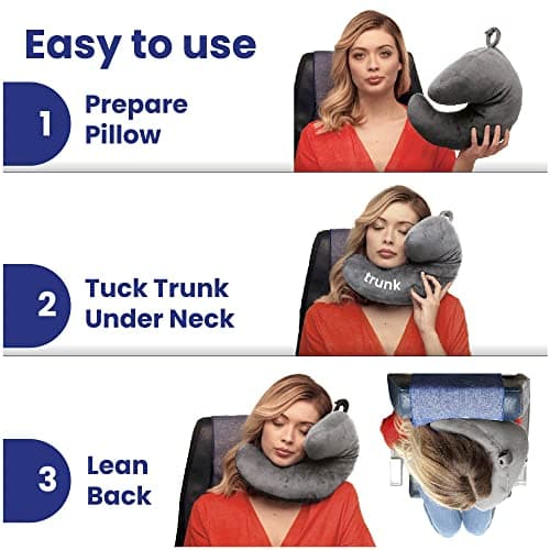 J-pillow Travel Pillow (no scarf) - Complete Support for Head, Neck and Chin, Multi-Patented. British Invention of the Year. Best Neck Pillow for Airplanes. (Silver Grey) — view 4