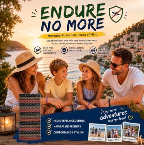 15 Pack Insect Repellent Bracelets, Adjustable Leather Deet-Free Wrist Bands, Effective Protection, Insect Mosquito Repeller Bands for Adults & Kids, Resealable Package — view 2