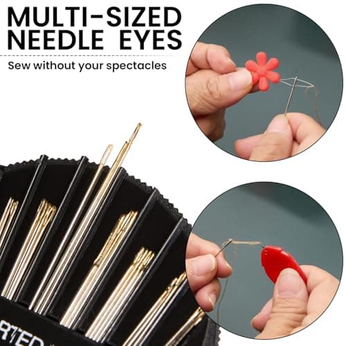Sewing Kit, Mini Sewing Kits 128 PCS Thread and Needles Set for Adults with Portable Sewing Accessories Bag, DIY, Beginners, Emergency, Kids, Summer Campers, Travel and Home, with Scissors, Thimble — view 4
