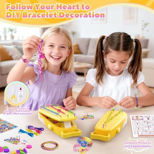 Euclidean Cube Friendship Bracelet Making Kit for Girls 6-12 Art and Crafts — view 3