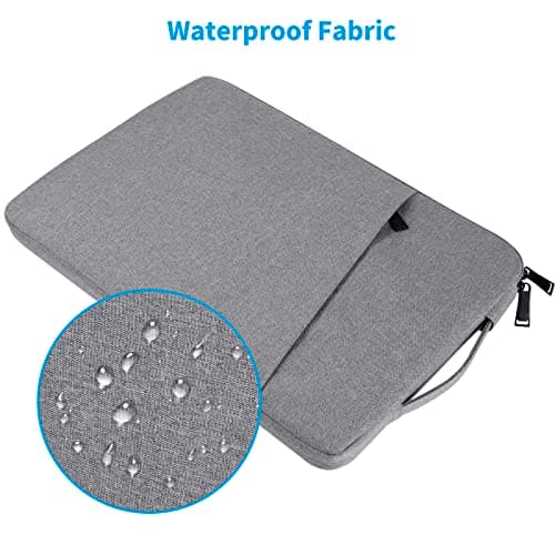 Chelory 15.6 Inch Laptop Sleeve for 16 Inch MacBook Pro Max 2019-2026, 15.6 Inch Laptop Notebook Bag Computer Ultrabook Chromebook Shockproof Water Resistant Protective Case Cover with Handle, Gray — view 4
