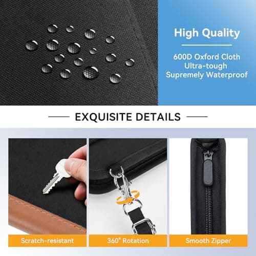 Looxmeer Passport Holder, RFID Blocking Family Travel Wallet with 2 Straps — view 6