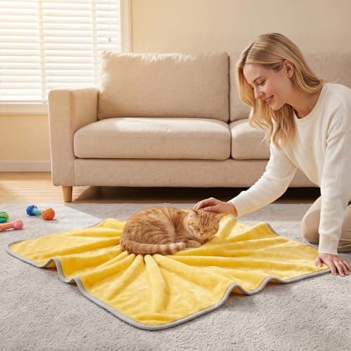 Calming Yellow Dog Blanket, Soft, 28X20In, Calming Blanket For Dogs — view 5
