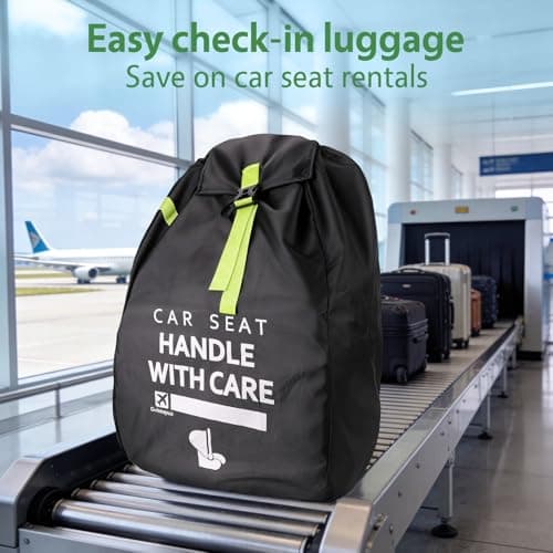 Upgrade Car Seat Travel Bag, Car Seat Bag for Airplane with Shoulder Handle — view 4