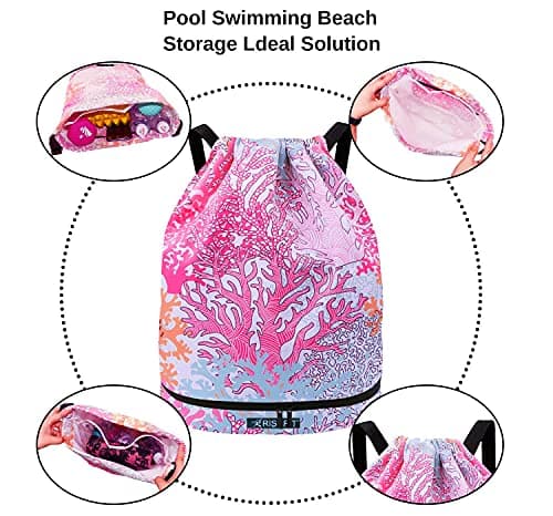 Risefit Waterproof Drawstring Bags, Printed Gym Bags Sports Backpacks for School PE Yoga for Men Women Girls Students — view 4
