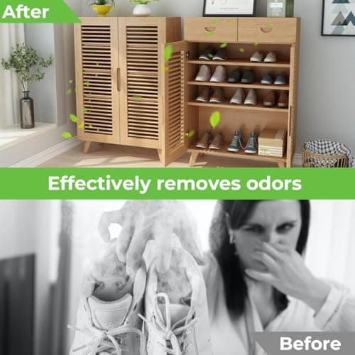 4 Pack Reusable Bamboo Charcoal Air Purifying Bags, 16x8 cm Odour Remover — view 5
