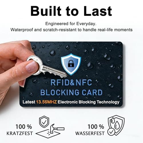 Tobfit RFID Blocking Cards - 2 Pack, Premium Contactless NFC Debit Credit Card Passport Protector Blocker Set for Men & Women, Smart Slim Design Perfectly fits in Wallet/Purse — view 6