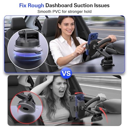volport 3 Pack Dashboard Pad Mounting Disk for Suction Cup 95mm/3.74" Heat Resistant Adhesive Sticky Pad for Dash Cam, Sat Nav, Windshield, Phone Holder, GPS, Tablet and More — view 3