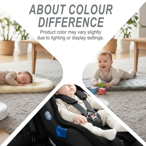 Shorn Sheepskin Pram Liner – Universal Fit Prams, Strollers, Buggies & Car Seats – Soft Natural Wool Cushioning with 3 Harness Slots – Breathable Temperature Regulating Baby Pram Insert - Natural — view 6