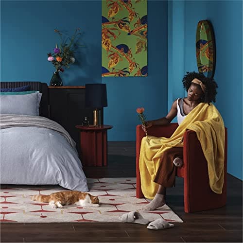 Bedsure Fleece Throw Blanket for Bed - Flannel Fleece, Yellow, 150x200 cm — view 6