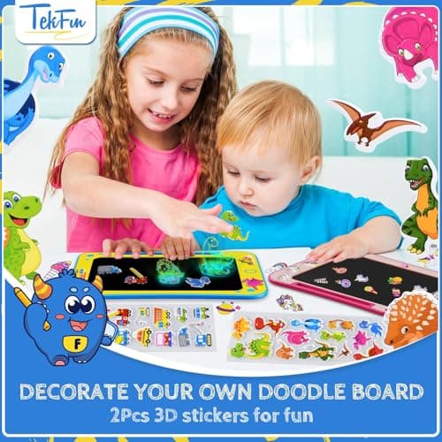TEKFUN Kids Toys for 3 4 5 6 Years Old Boys Girls Gifts, 8.5 Inch LCD Writing Tablet Kids Drawing Board, Educational Travel Toys Boy Girl Birthday & Easter Gifts Age 3-8 (Blue Yellow) — view 2