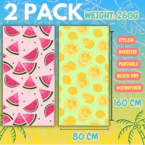 Lubibi Beach Towel,2 Pack,Microfiber,Oversized,Sand-Free,for Kids Adults — view 5