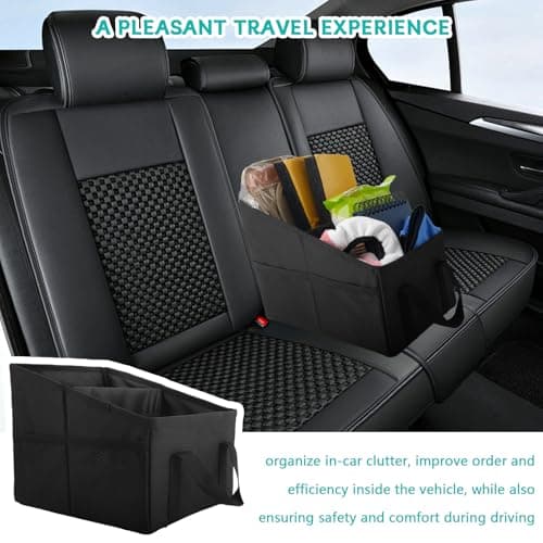 VBGURR Car Seat Organiser for Front and Rear Seat with Storage Pockets,Multi-Functional Back Seat and Car Boot Organiser for Kids,Portable Vehicle Storage to Organise Toys, Snacks & Travel Essentials — view 3