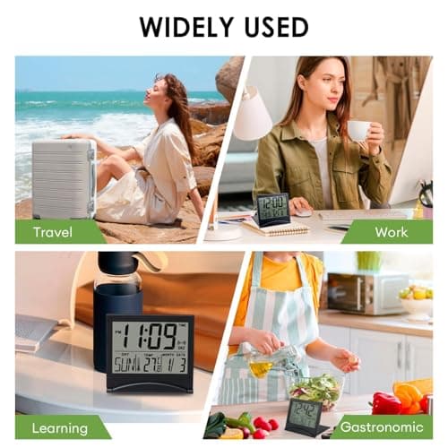 Digital Travel Alarm Clock with LCD Display Foldable Creative Compact Clock — view 6