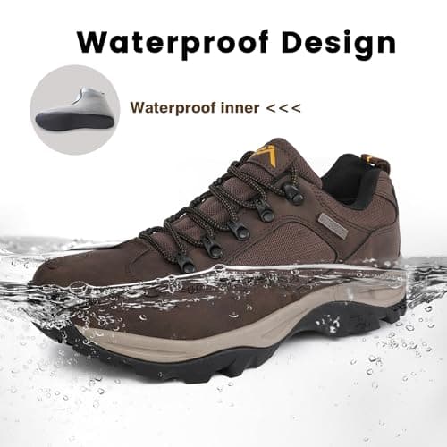 CC-Los Men's Waterproof Walking Work Shoes Non-Slip Durable Soft Toe Hiking — view 4