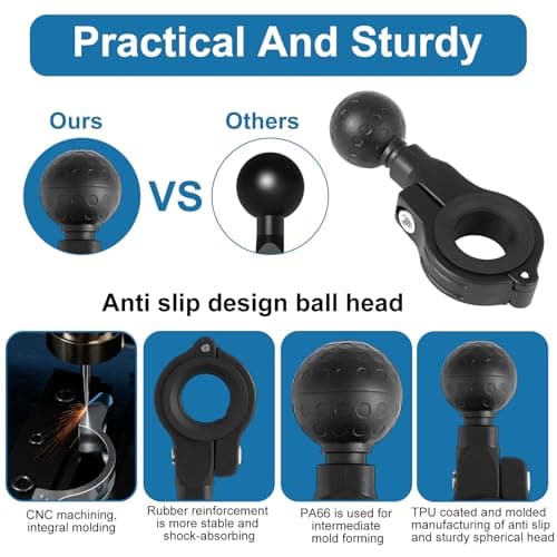 1 inch Ball Mount Accessories Suitable for Handlebars 0.5 inch to 1.26 inch — view 4