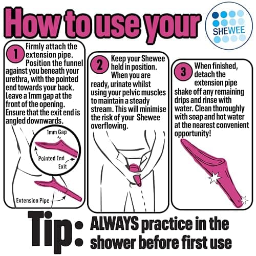 SHEWEE Extreme Female Urinal. Made in the UK. Reusable and Portable Urination Device. Festival, Camping, Car and Hiking Essentials For Women. Includes Travel Case and Extension Pipe – Pink — view 5
