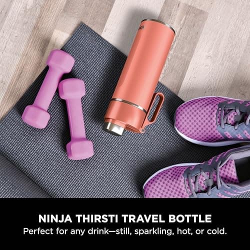 Ninja Thirsti Water Bottle and Flask 530 ML, Coral, DW1801EUUKPE — view 2