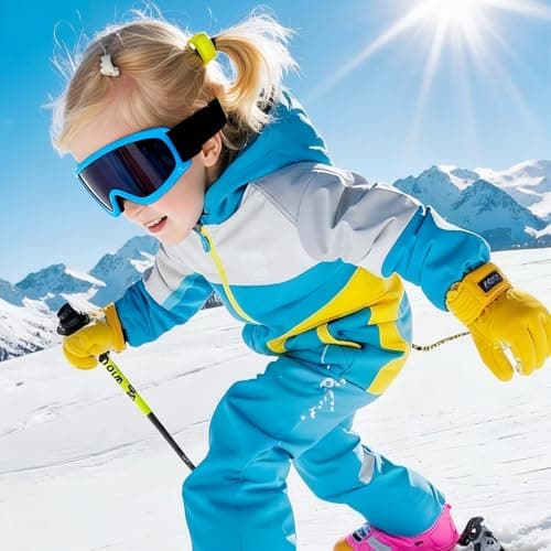 Yooyan Kids Ski Goggles Anti Fog Snowboard Goggles Ski Goggles 3-14 Years Boys Girls Snow Goggles UV Protection Fog Ski Goggles for Skiing Motorcycling Cycling Skating — view 5