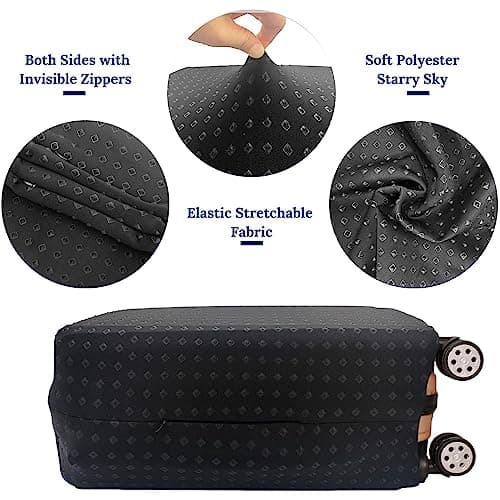 GOXUNYUAN Elastic Suitcase Baggage Cover Protector- HFICUS Washable Spandex Travel Reusable Luggage Cover M:fit for 22"-24" — view 3