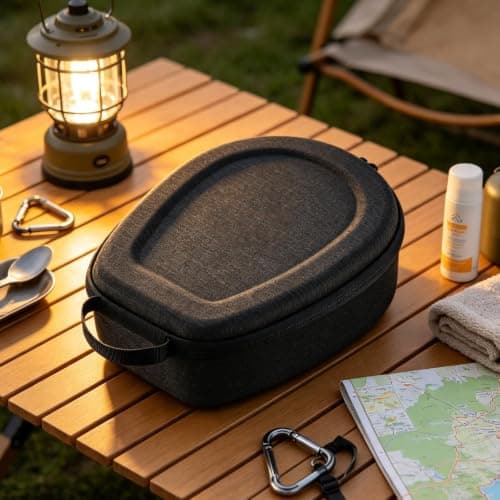 Hamosky Neck Fan Carrying Case Hard EVA Waterproof Storage Bag, Black — view 5