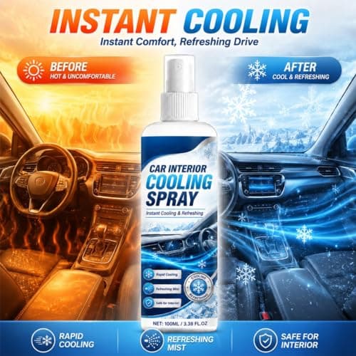 Cooling Mist Spray, Cooling Spray for Car, Instant Heat Relief, Air Refresh Cooling Spray for Quick Cooldown for Long Driving Commuting Travel Road Trip (B) — view 6