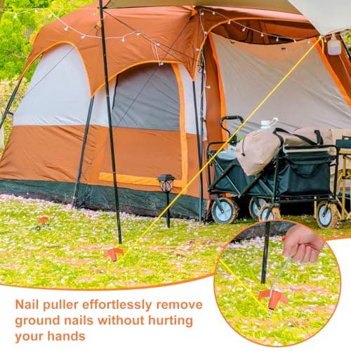Zourglow 10 Pack Tent Pegs Metal Heavy Duty, Hard Ground Tent Pegs — view 6