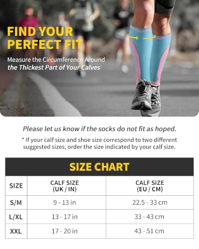 CAMBIVO Calf Compression Sleeves for Men & Women, 2 Pairs — view 2