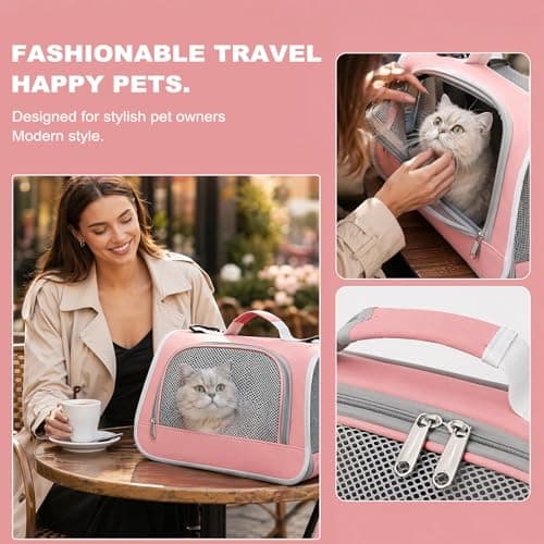 Foldable Small Animal Carrier Bag, Oxford PVC Portable Pet Travel Bag with Transparent Window, Guinea Pig Carrier for Guinea Pig Hamster Rabbit Hedgehog Parrot Outdoor Walking Camping — view 5