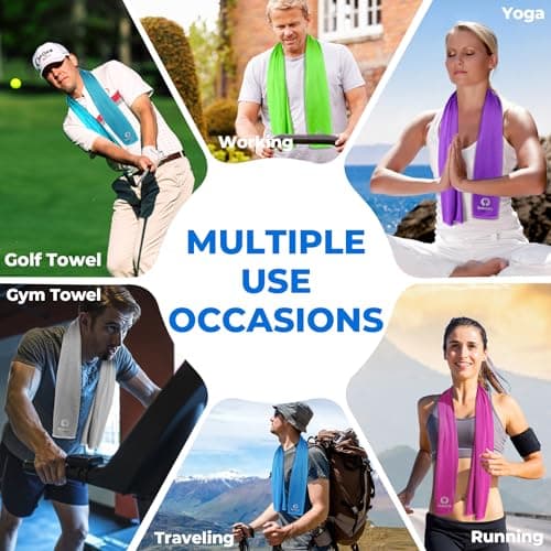 Sukeen Cooling Towel, 40"x12" Cooling Towels for Men Women, Quick Dry Ice Towel for Outdoor Work, Gym, Camping, Travel, Sweat, Yoga, Sports, Fitness — view 6
