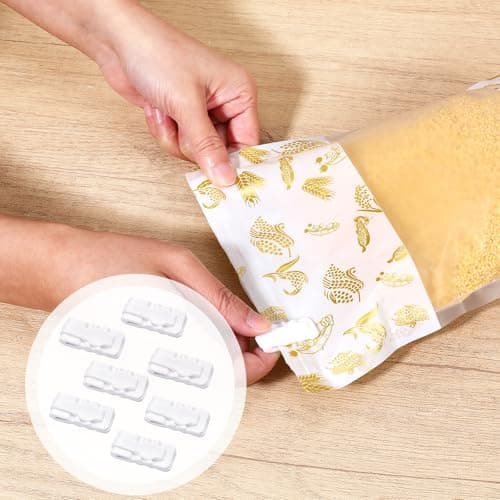 30Pcs Vacuum Storage Bags Sealing Clip, Reusable Zipper Labor Saver Sliding Grip Snack Bag Sealing Clips Efficient Bag Sealer Grip for Clothes Bedding and Food Preservation — view 6