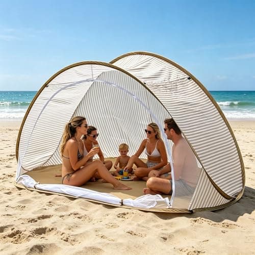 Pop Up Beach Tent with UPF 50+ UV Protection Portable Lightweight Sun Shelter for Infants Toddlers, Instant Automatic Pop-Up Shade Canopy for Outdoor Camping, Park, Garden, Picnic — view 4
