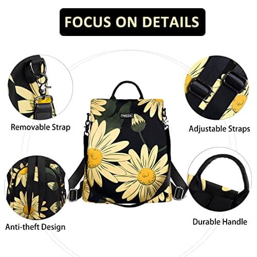 Fmeida Anti Theft Backpack for Women Small Travel Rucksack Water Resistant — view 3