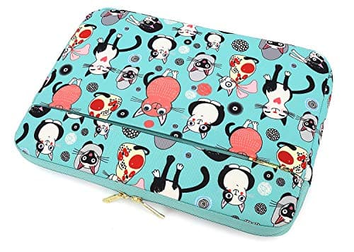 KAYOND Nylon Fabric 15 inch laptop sleeve, for 15.4-15.6 Inch Notebook Computer and Old Macbook pro 15.4 (2012-2016), Macbook pro 16, Water Repellent laptop bag (15-15.6 inch, Lovely cat) — view 6