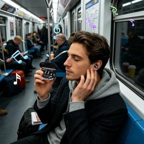 Jegafo Ear Clip Headphones Wireless No Lag Calls Earphone Charger Case — view 3