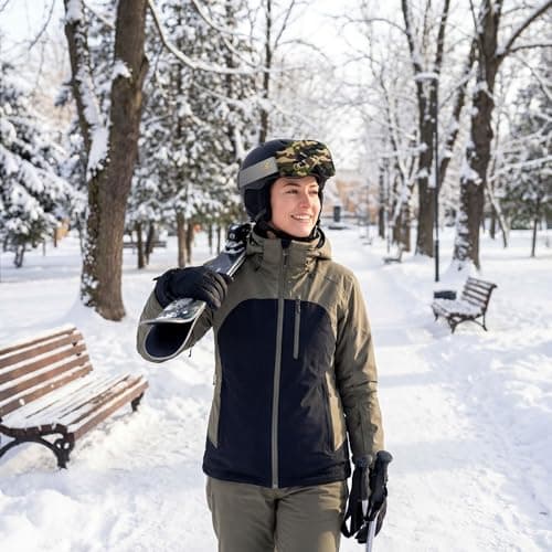 GogglesCover Ski Goggles Protective Cover, Ski Equipment, Green Camo Design — view 6